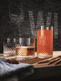 Luigi Bormioli Set of 6 Grey Diamante Hi-Ball Glasses