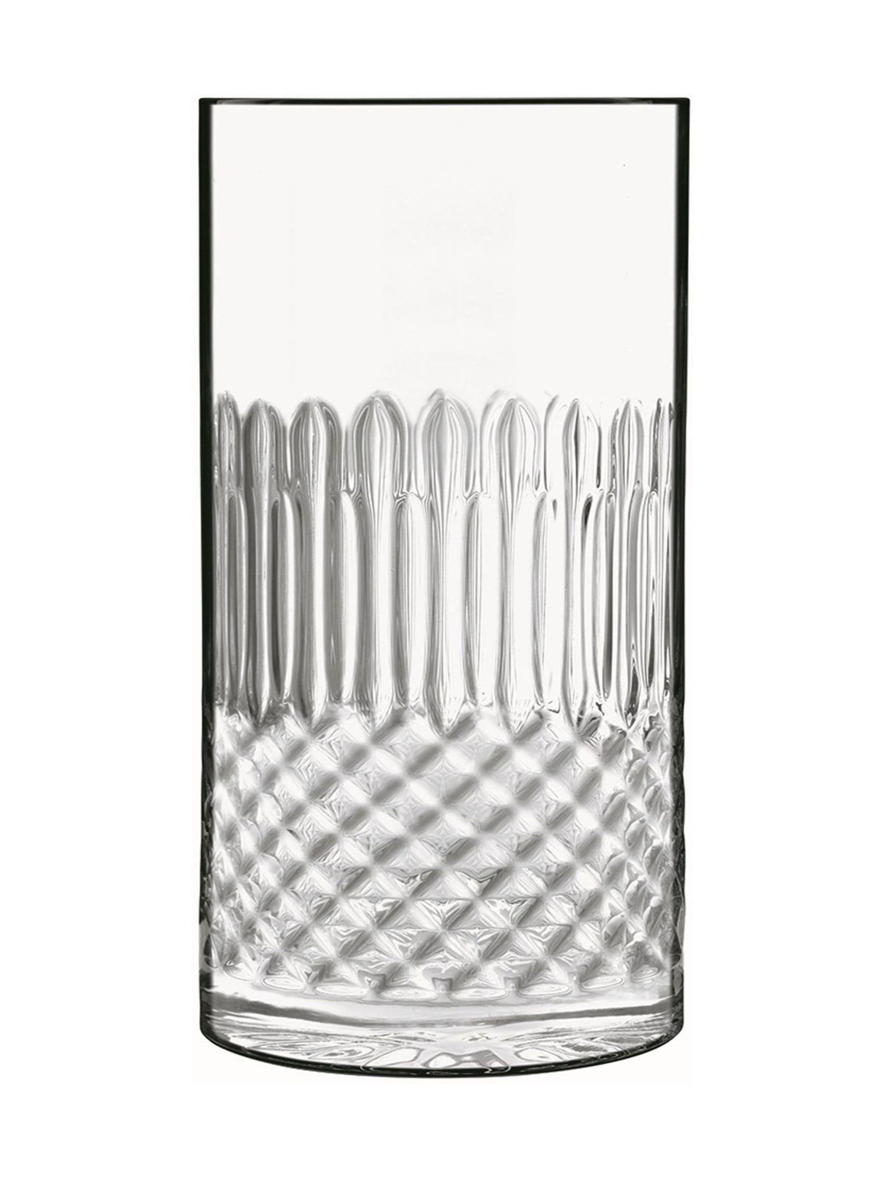 Luigi Bormioli Set of 6 Grey Diamante Hi-Ball Glasses