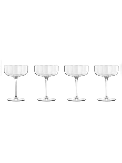 Next Luigi Bormioli Set of 4 Grey Jazz Cocktail Coupe Glasses- Buy online at McGrocer