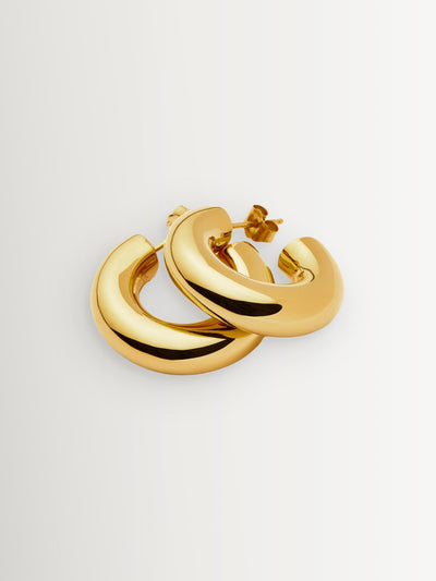 Next Missoma Gold Tone Chubby Medium Hoop Earrings- Buy online at McGrocer