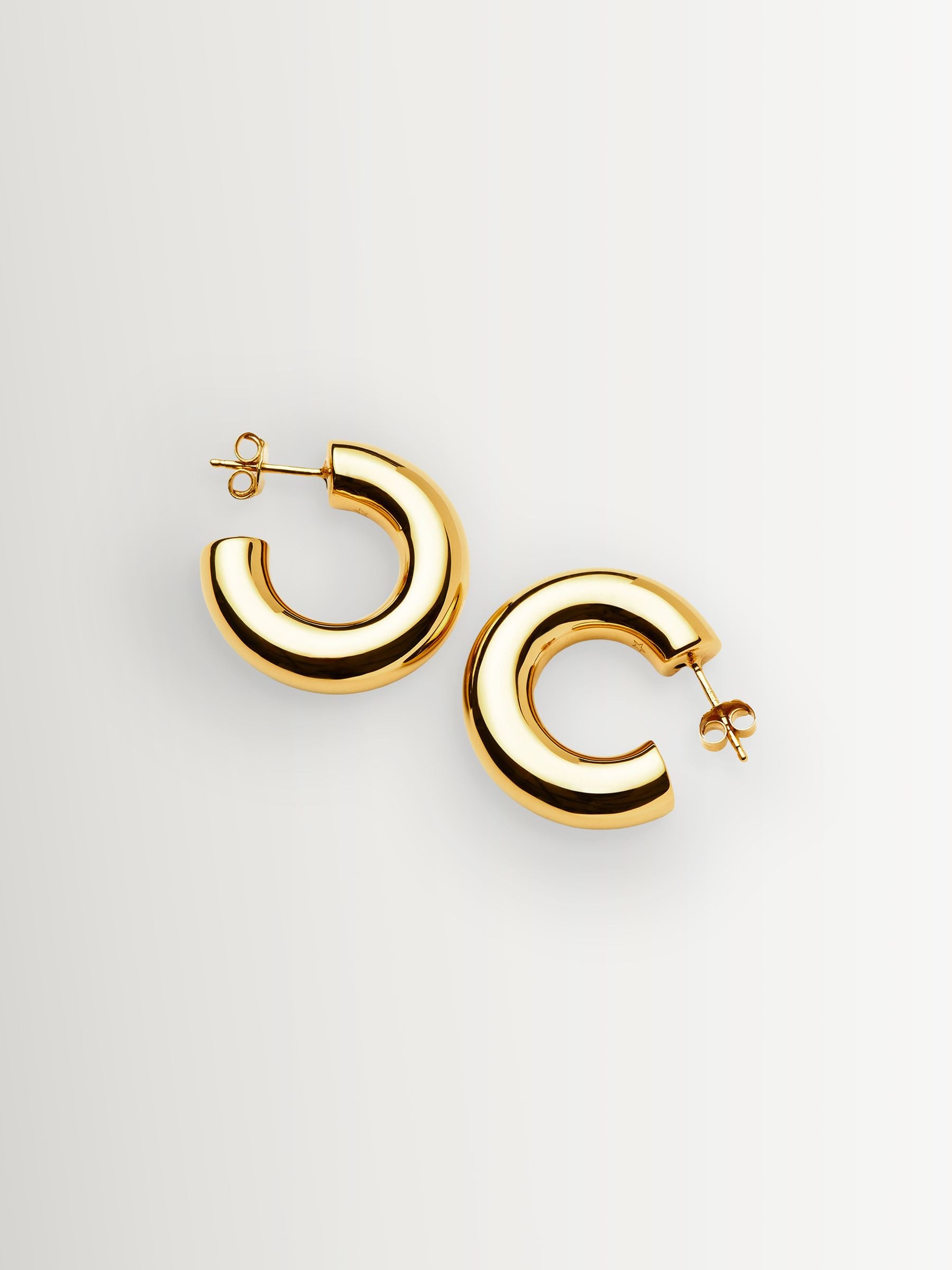 Missoma gold tone chubby medium hoop earrings - British product