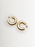 Missoma gold tone chubby medium hoop earrings - British product