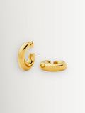 Missoma gold tone chubby medium hoop earrings - British product
