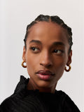 Missoma gold tone chubby medium hoop earrings - British product