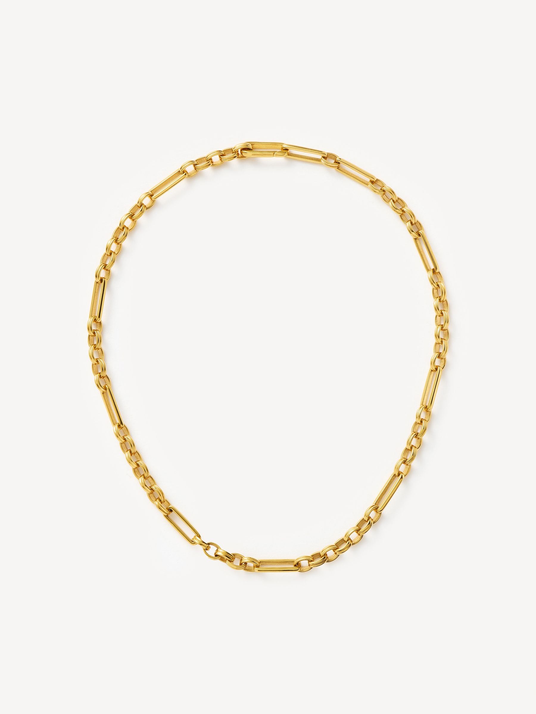 Missoma gold tone axiom chain necklace, imported from the UK