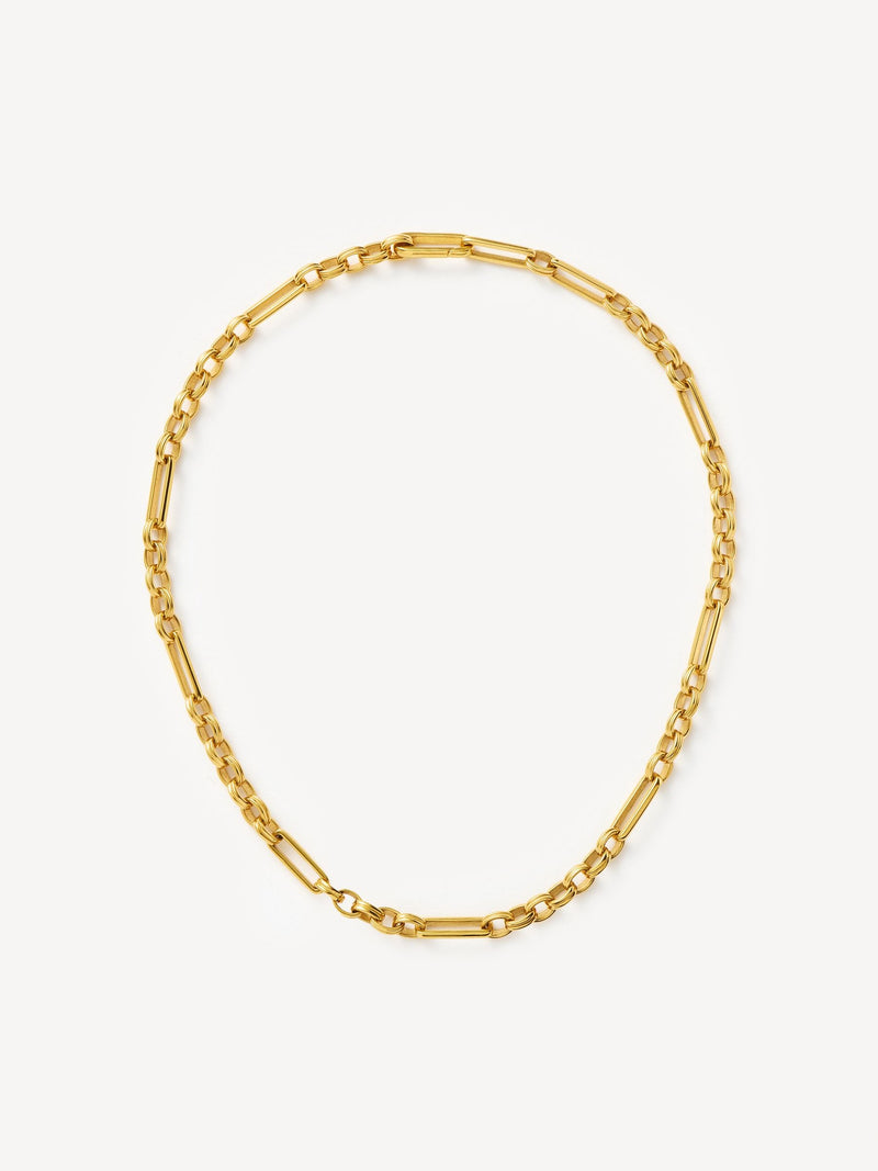 Missoma gold tone axiom chain necklace, imported from the UK