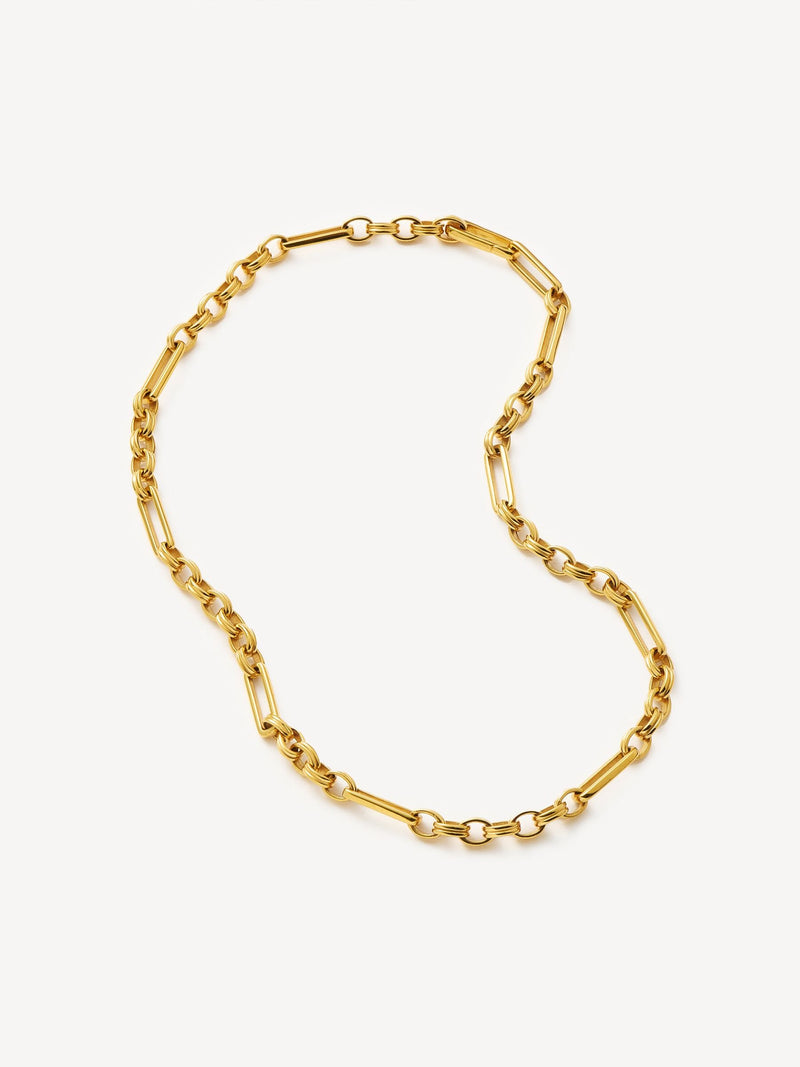 Missoma gold tone axiom chain necklace, imported from the UK