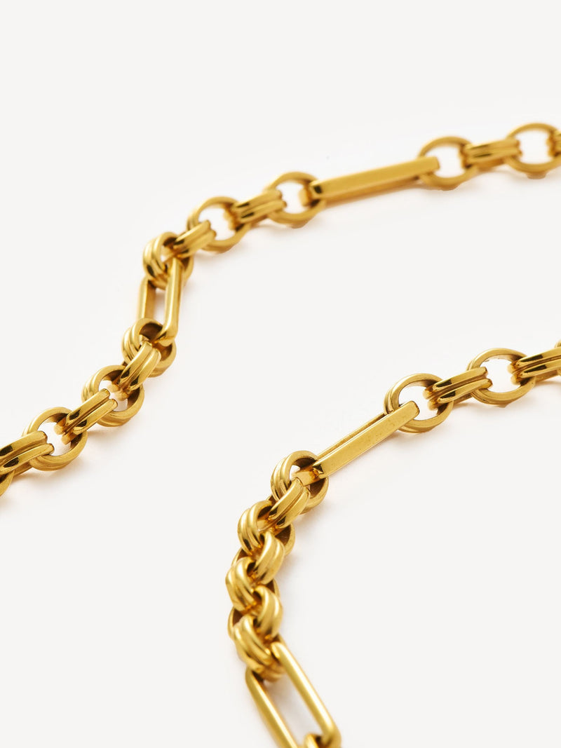 Missoma gold tone axiom chain necklace, imported from the UK