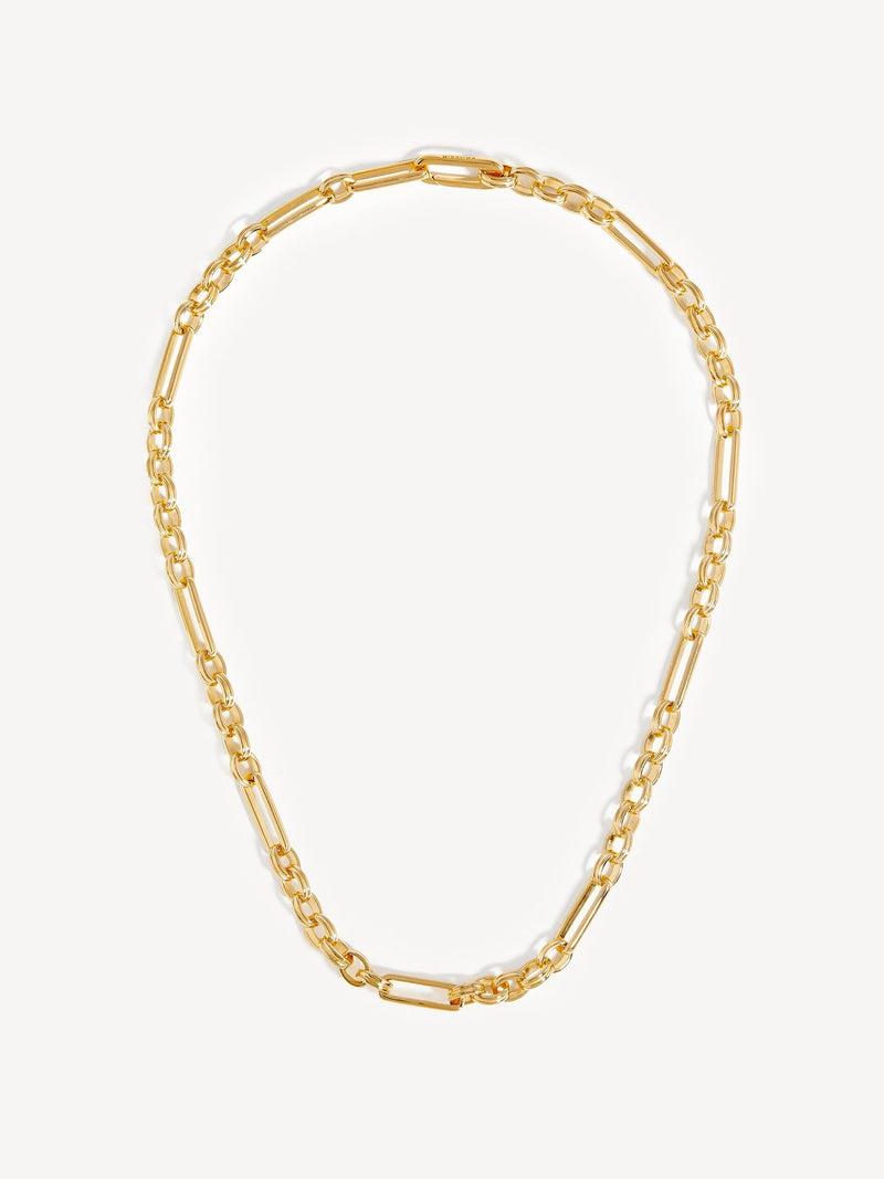 Missoma gold tone axiom chain necklace, imported from the UK