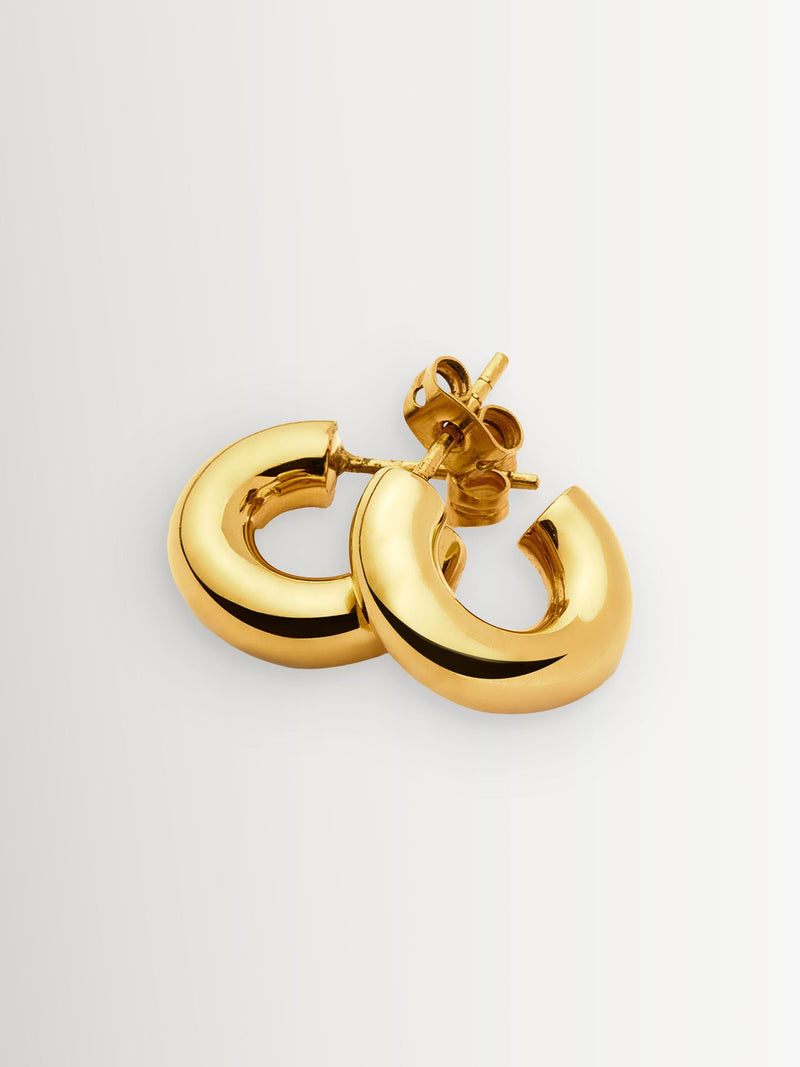 Missoma gold tone chubby mini hoop earrings 18k plated (British brand)