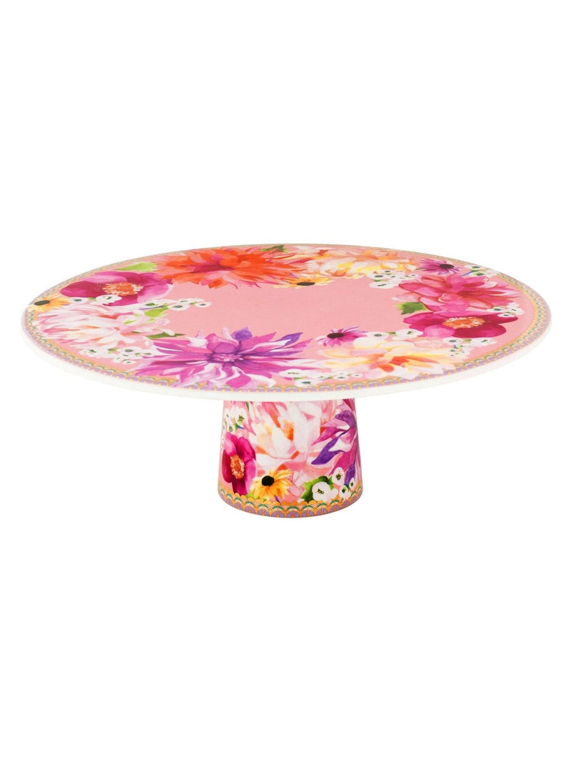 Maxwell & Williams pink floral footed cake stand 28cm (British brand)