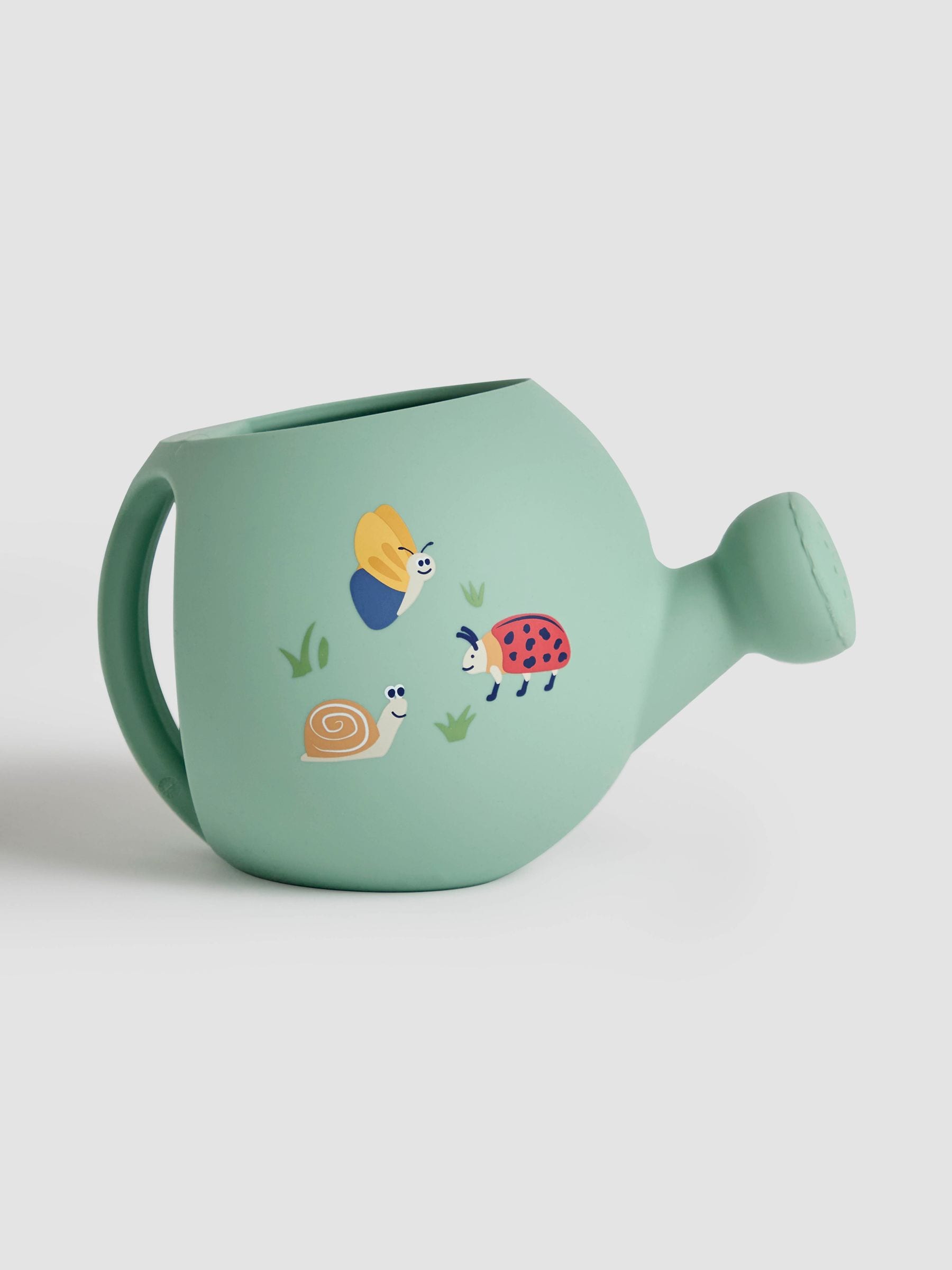 JoJo Maman Bébé silicone gardening set with watering can and trowel (British brand)