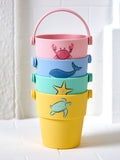 JoJo Maman Bébé silicone bath buckets set of 4, imported from the UK
