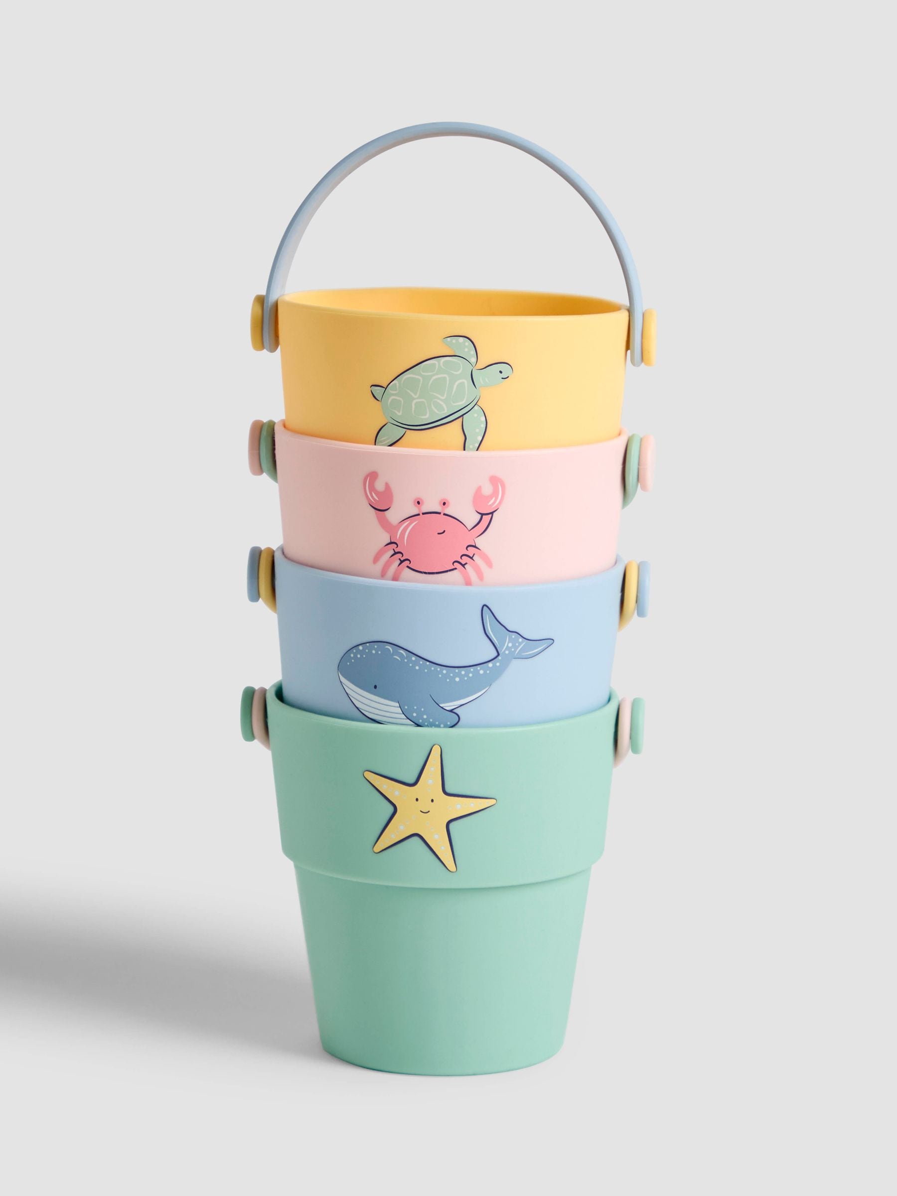 JoJo Maman Bébé silicone bath buckets set of 4, imported from the UK