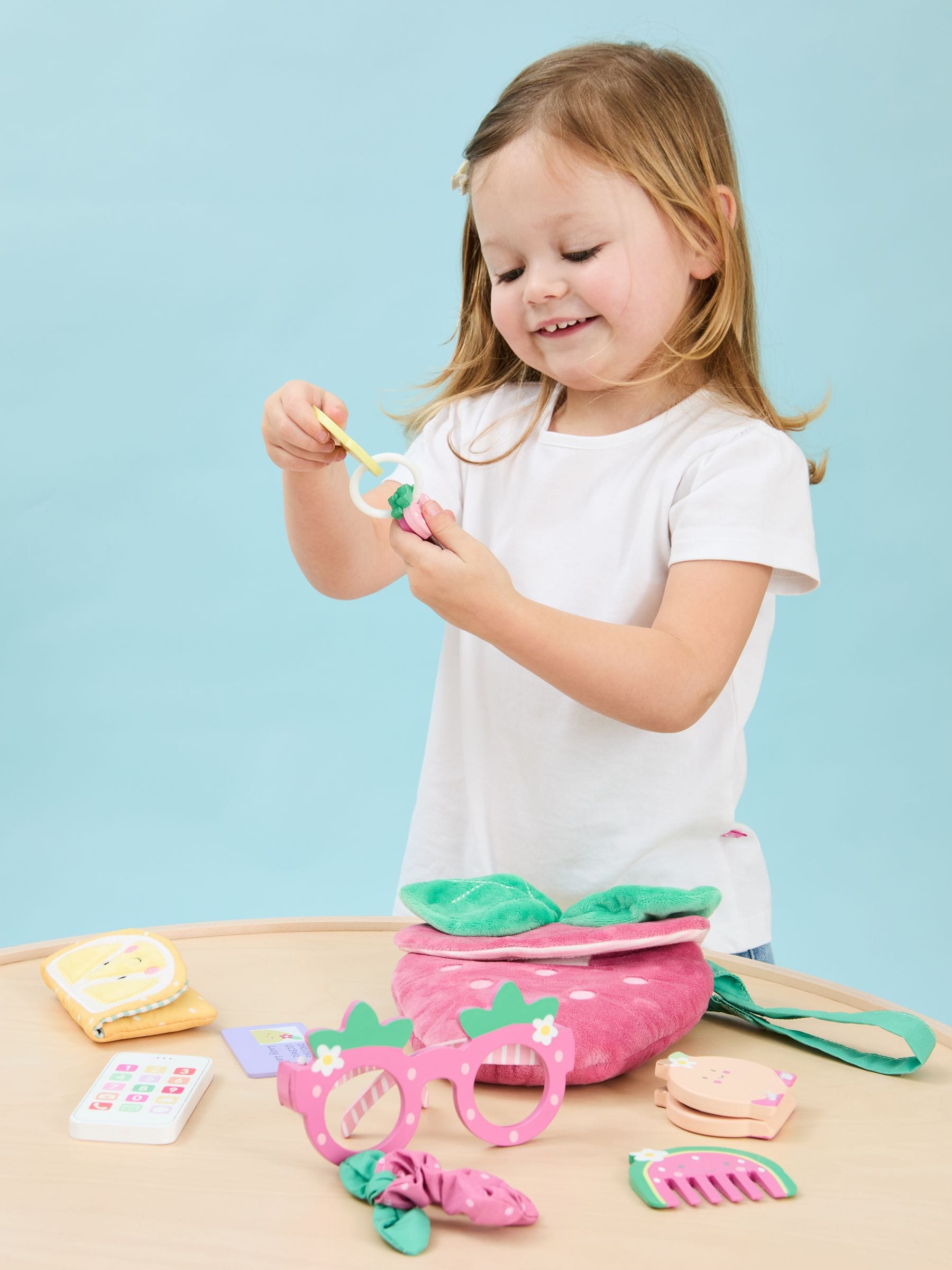 JoJo Maman Bébé strawberry handbag playset - British product