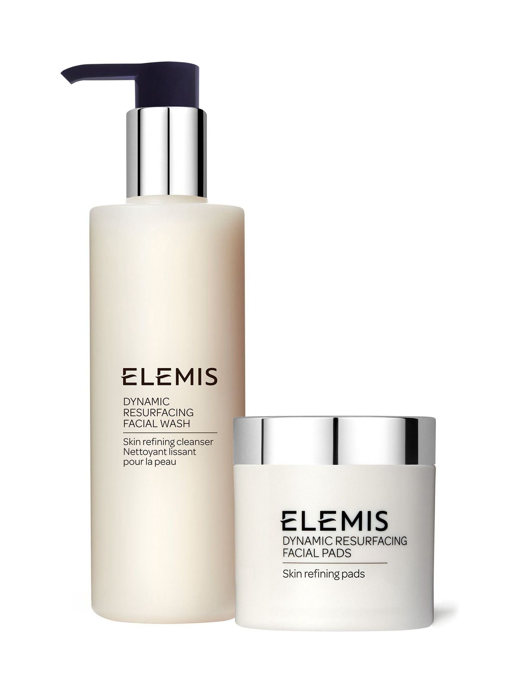 ELEMIS Dynamic Duo skincare gift set with 200ml facial wash and 60 pads - British product