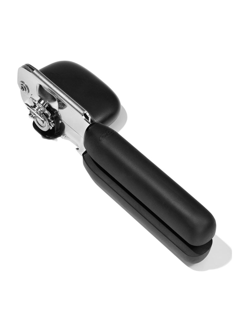 OXO silver soft-handled can opener (British brand)