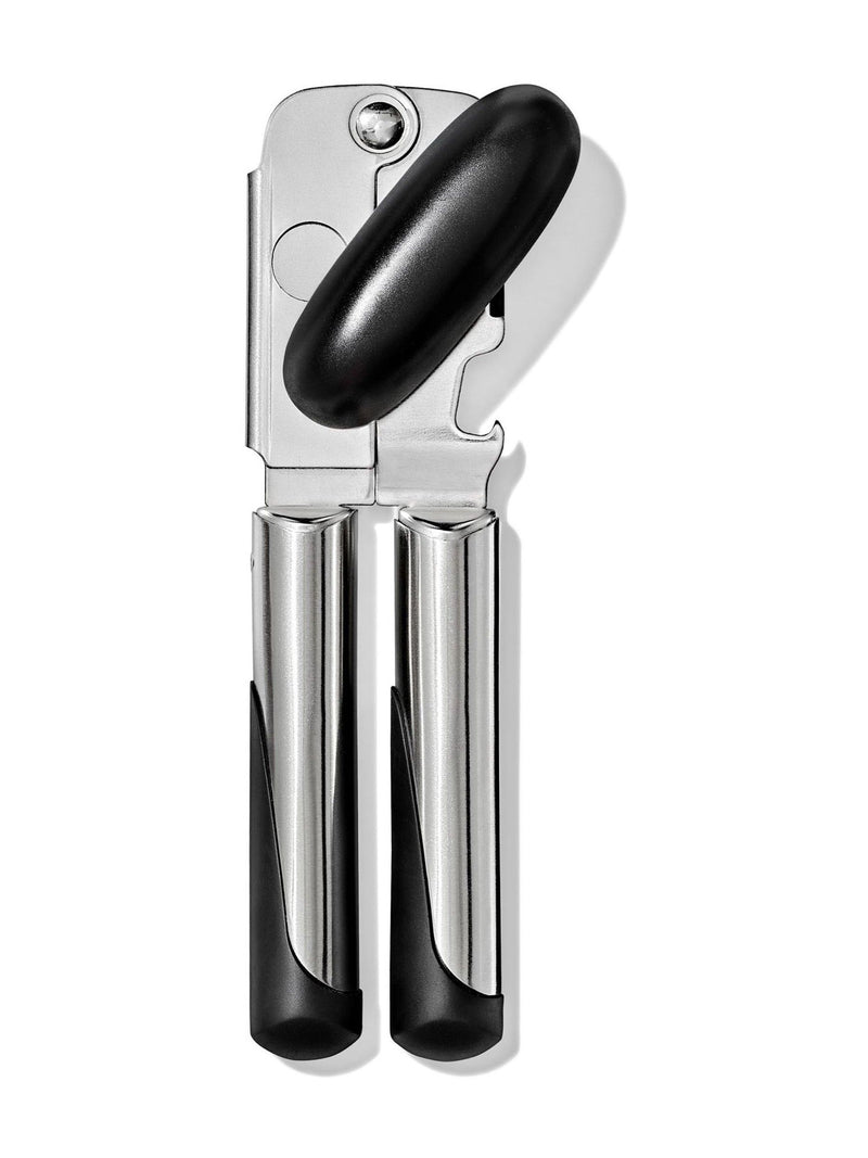 OXO steel can opener with bottle opener - British product