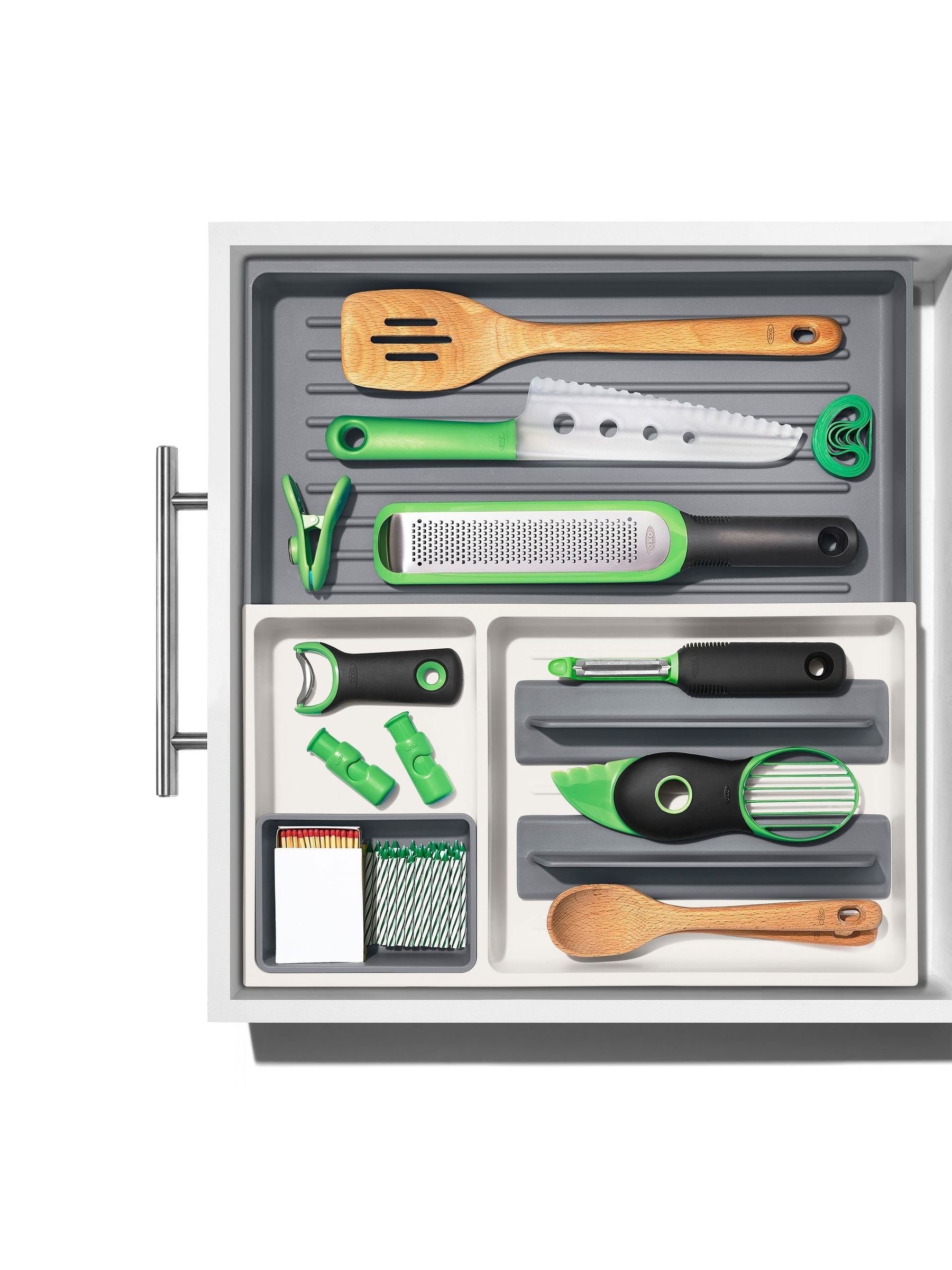OXO silver expandable drawer organizer large, UK version