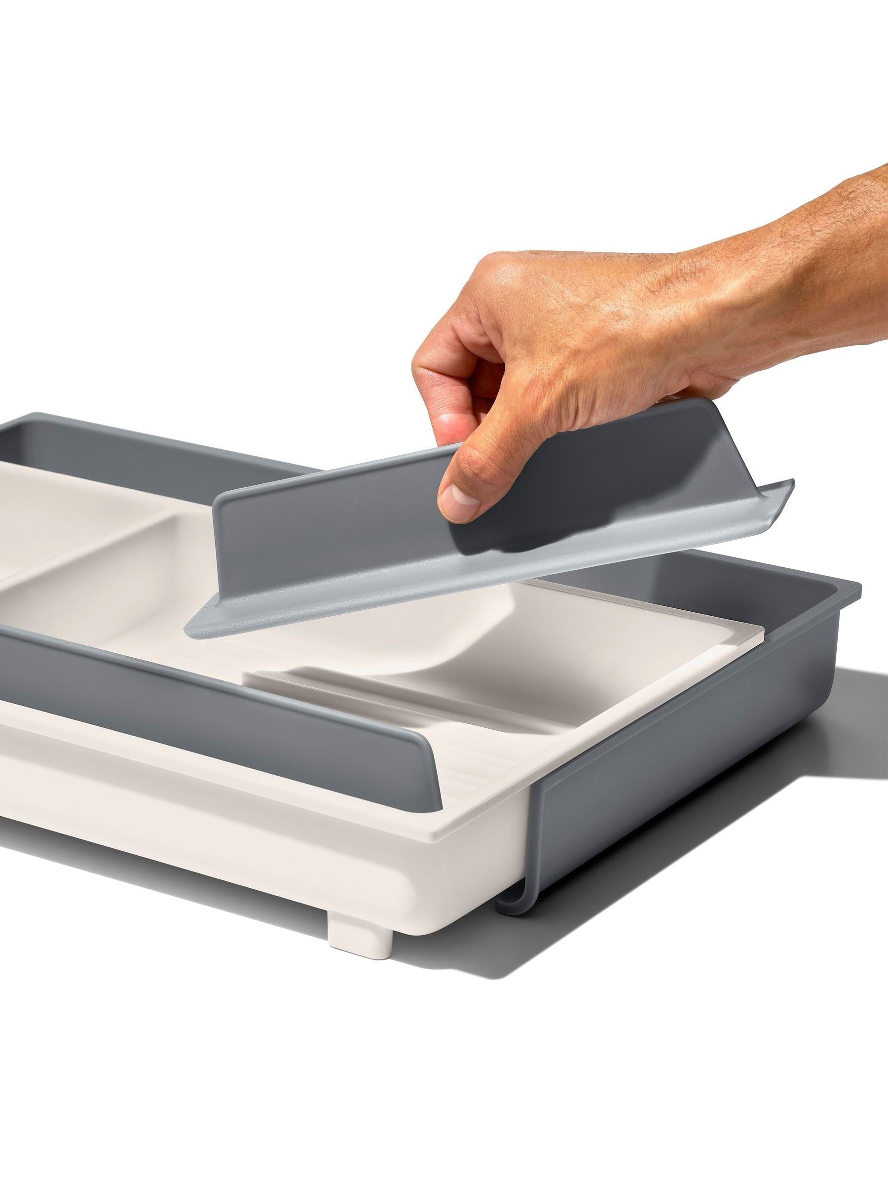 OXO silver expandable drawer organizer large, UK version