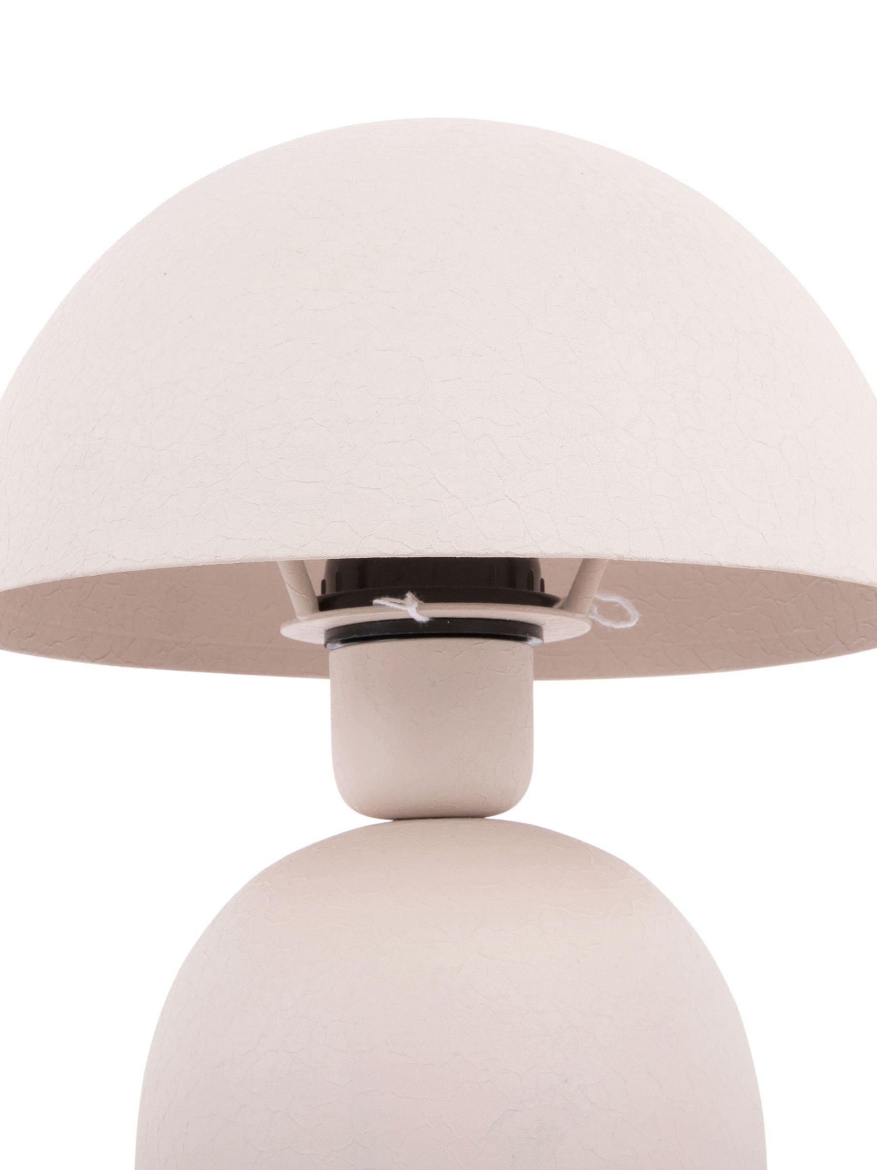 Leitmotiv Warm Grey textured table lamp 30cm, imported from the UK