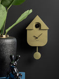 Karlsson Metallic Gold Modern Cuckoo Wall Clock, UK version