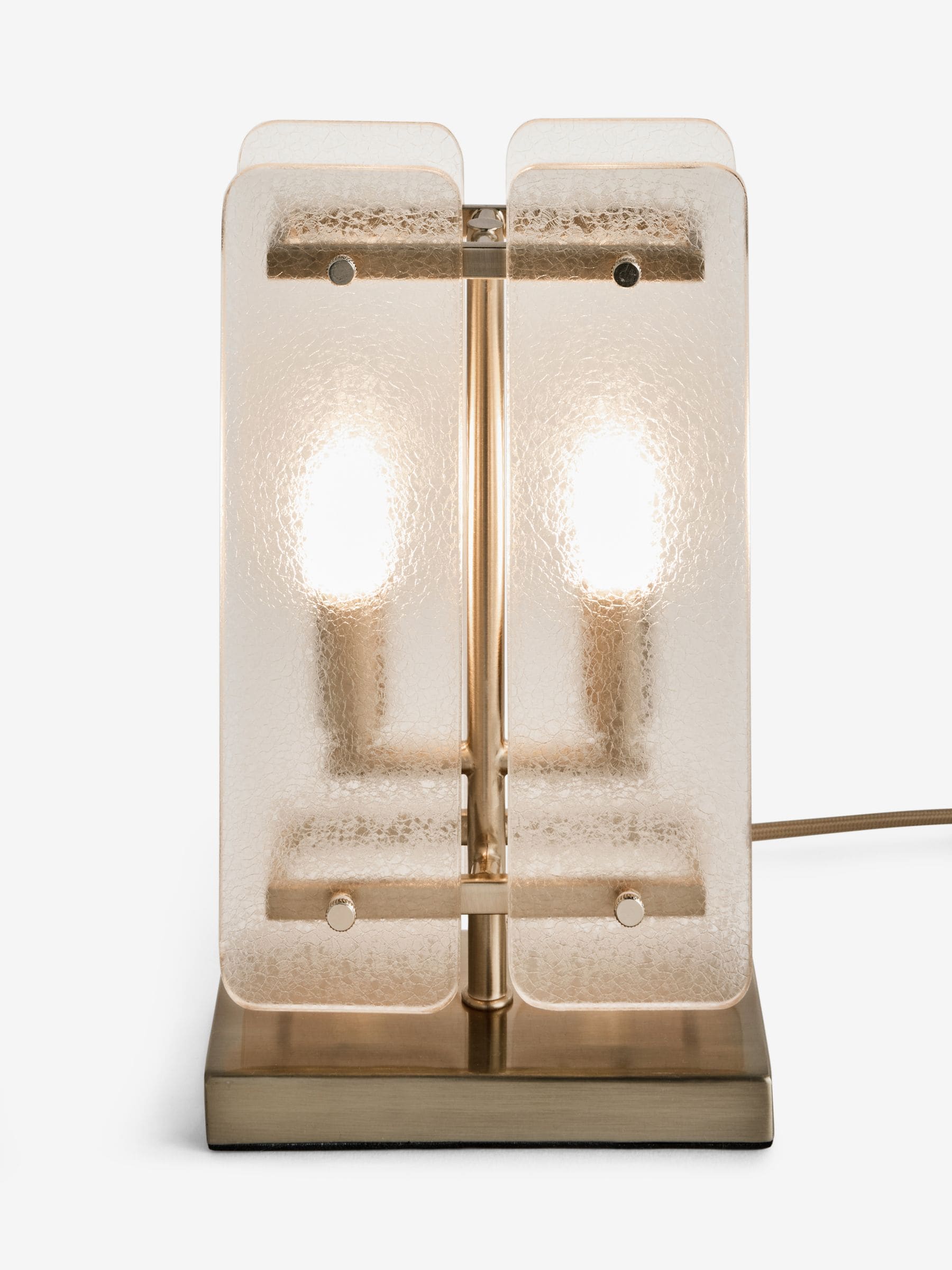 Lipsy crackle glass table lamp champagne gold (British brand)