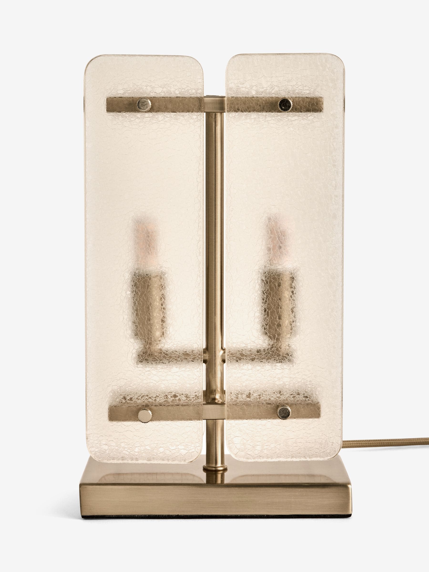 Lipsy crackle glass table lamp champagne gold (British brand)