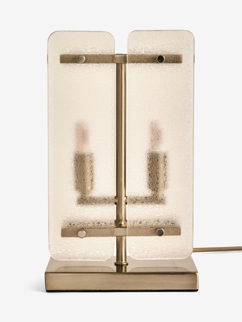 Lipsy crackle glass table lamp champagne gold (British brand)