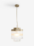 Lipsy Brass Ridge Glass chandelier light (British brand)