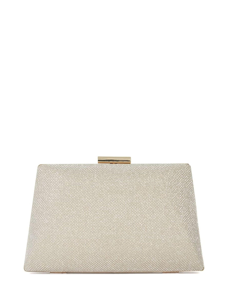 Dune London Gold Bellaria clutch bag with chain handle (British brand)