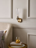 Lipsy brass ridge glass wall light 32cm - British product