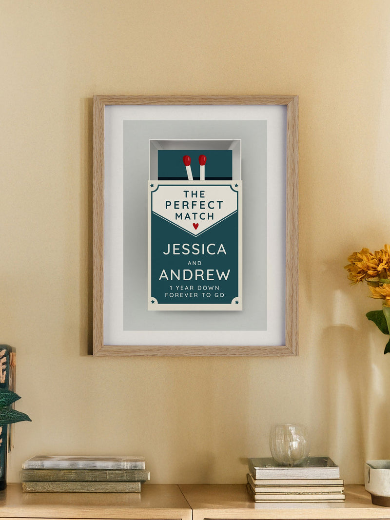PMC The Perfect Match oak framed print imported from the UK