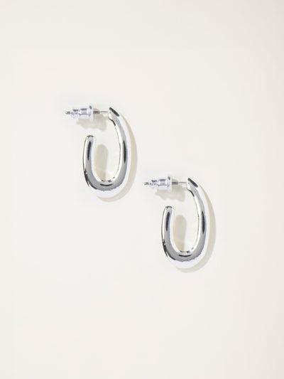 Next FatFace Silver Tone Twist Oval Hoop Earrings- Buy online at McGrocer