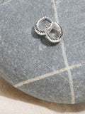 FatFace silver tone textured hoop earrings - British product