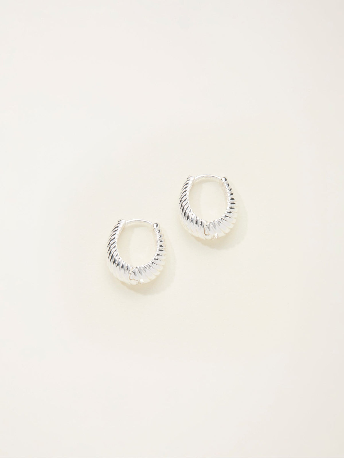 FatFace silver tone textured hoop earrings - British product