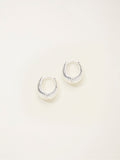 FatFace silver tone textured hoop earrings - British product