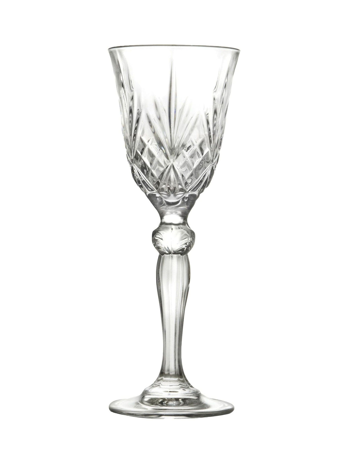 RCR Melodia liqueur glasses set of 6 clear crystal, UK version