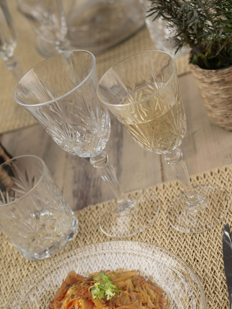 RCR Clear Melodia goblet glasses set of 6 27cl (British brand)