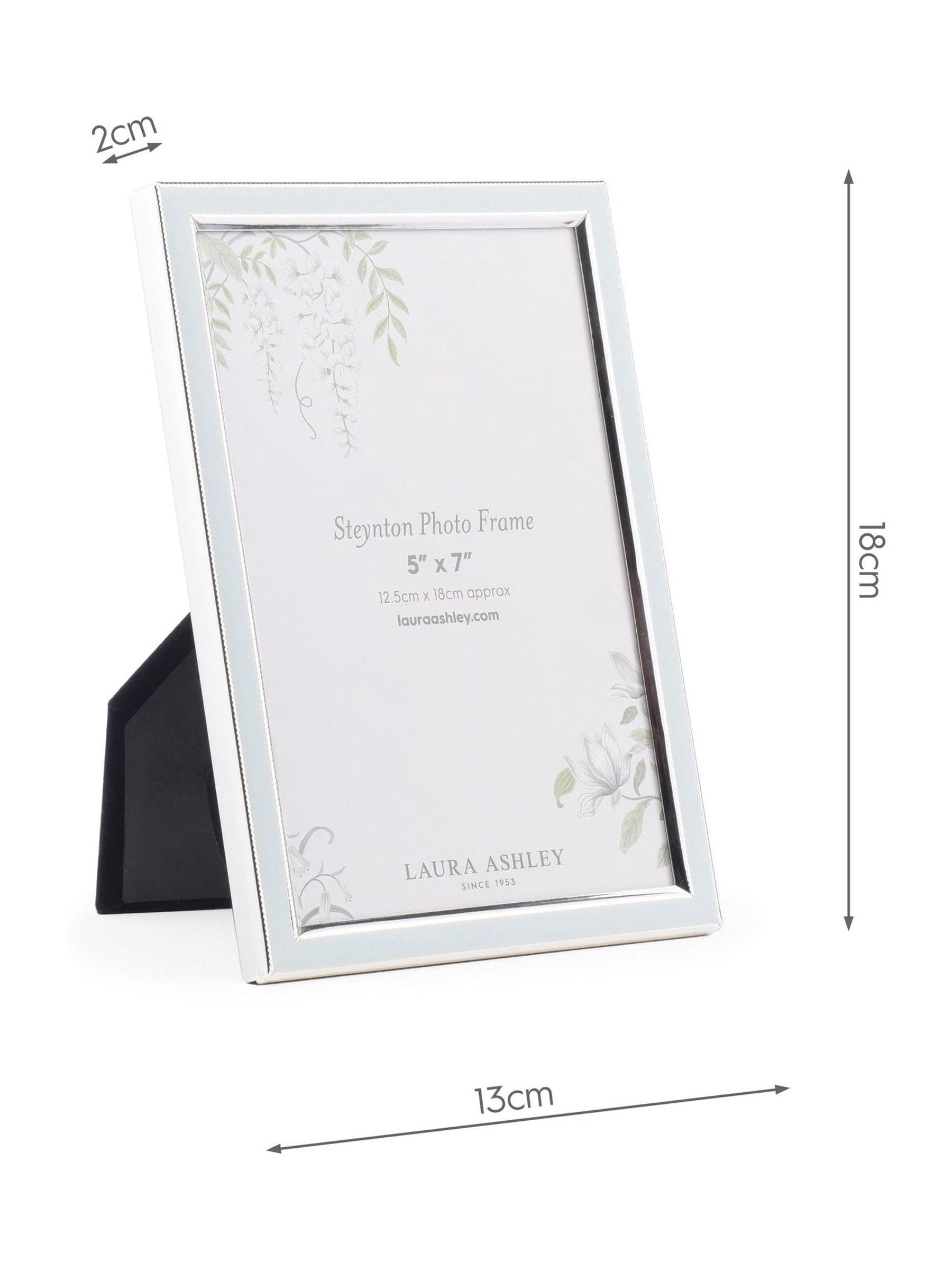 Laura Ashley pale blue Steynton photo frame 18x13cm, UK version