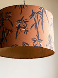 Rockett St George ochre yellow bamboo print ceiling light 40cm, UK version
