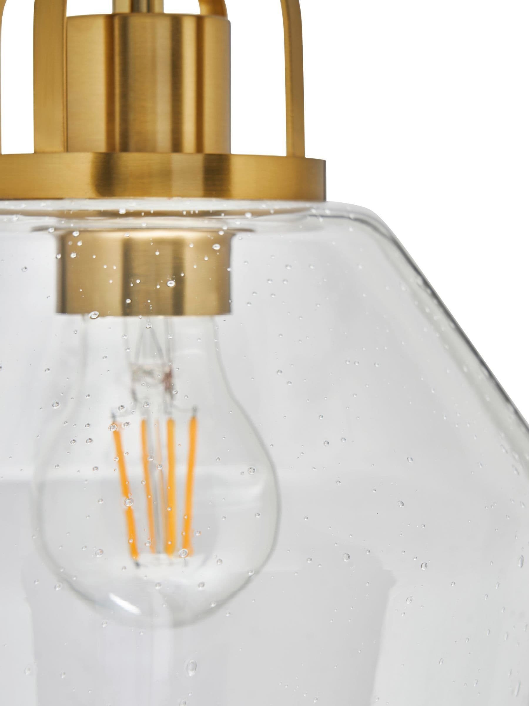 BHS brass bubble glass pendant light (British brand)