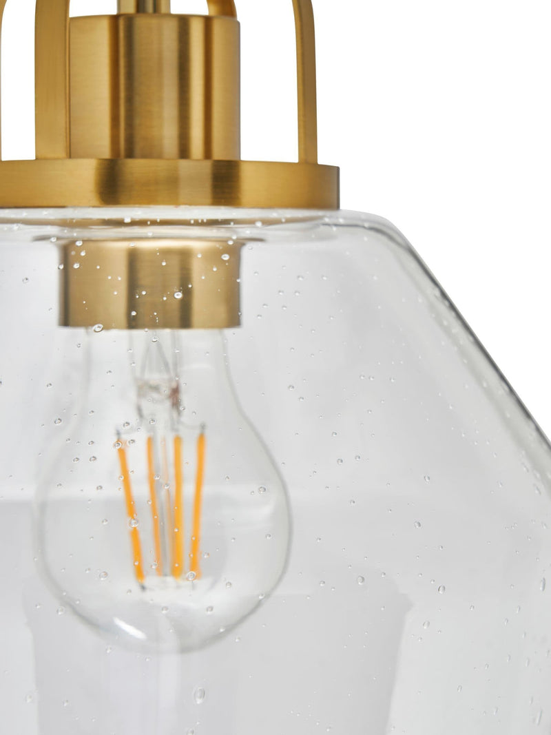 BHS brass bubble glass pendant light (British brand)