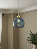 BHS blue dimpled glass ceiling light, UK version