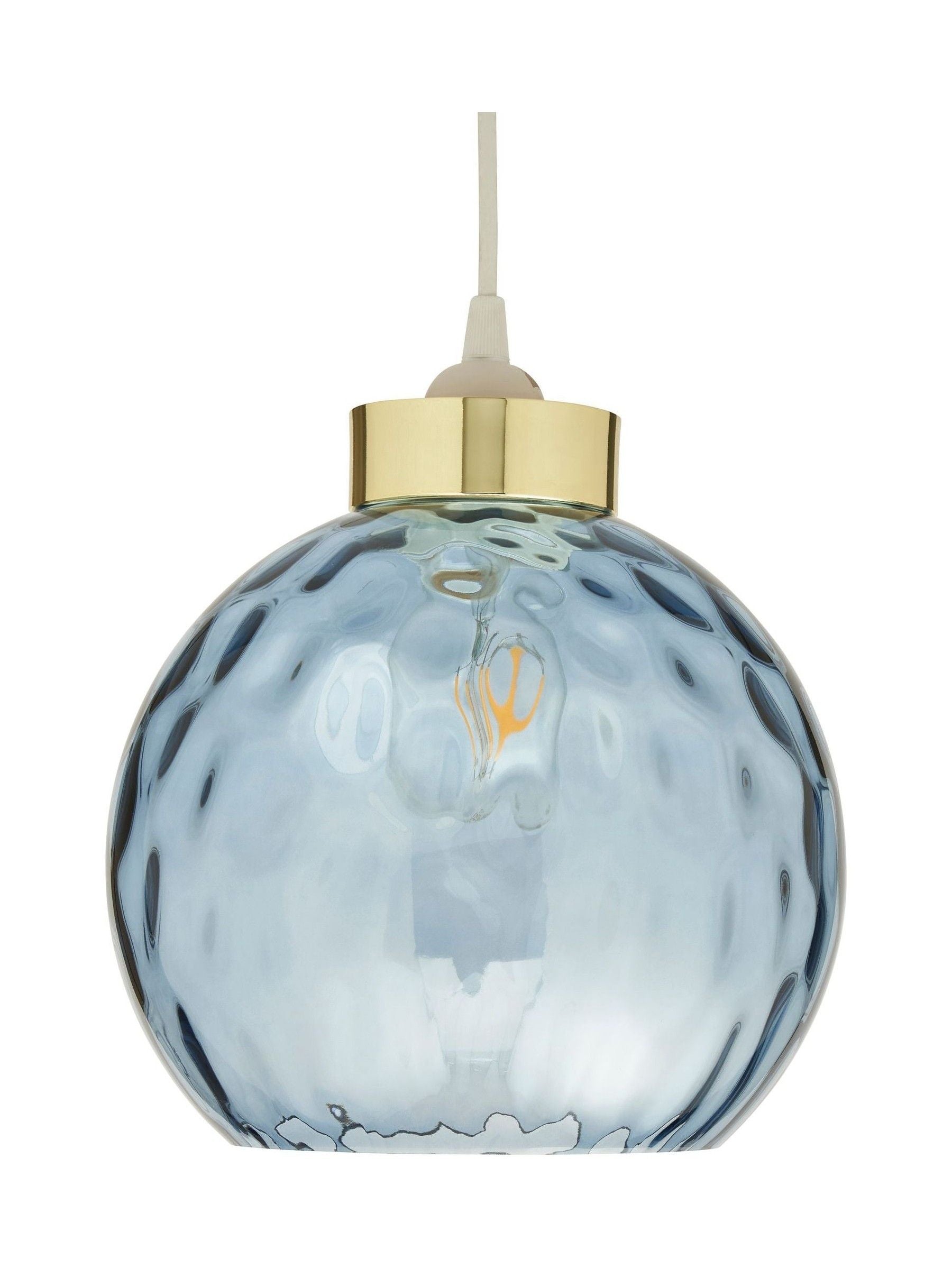 BHS blue dimpled glass ceiling light, UK version