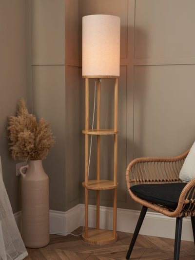 Next BHS Oak Shelving Floor Lamp- Buy online at McGrocer