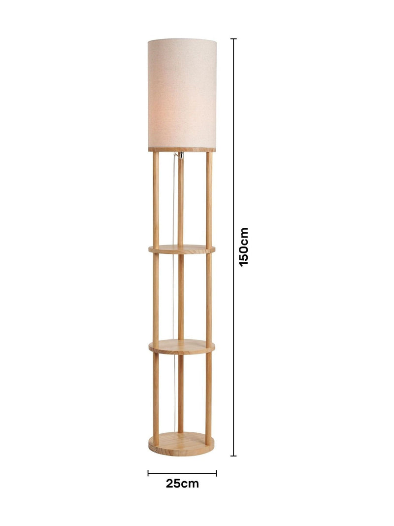BHS Oak Shelving Floor Lamp - British product