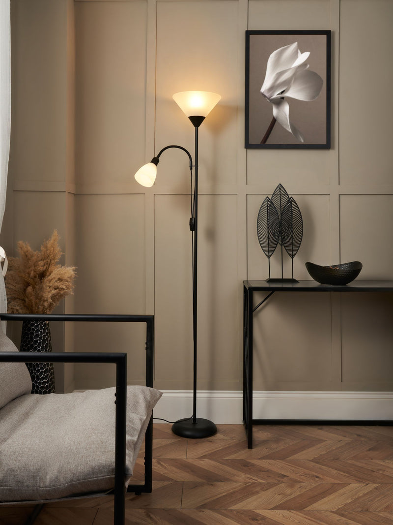 BHS Black Mother & Child Floor Lamp, UK version