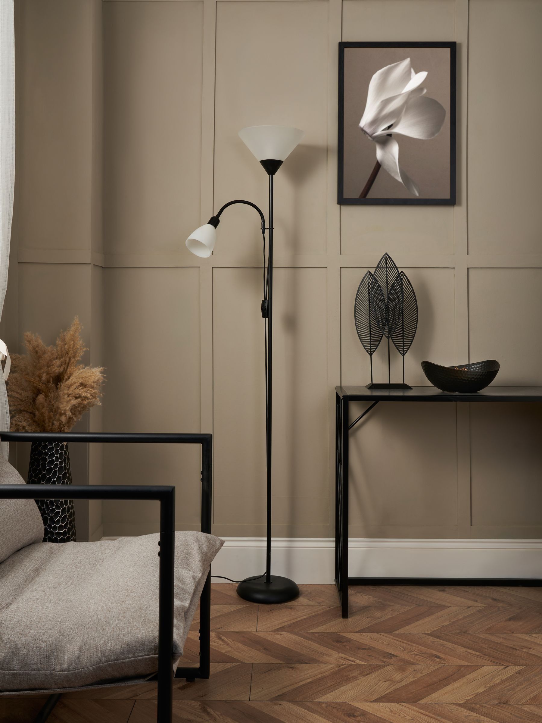 BHS Black Mother & Child Floor Lamp, UK version