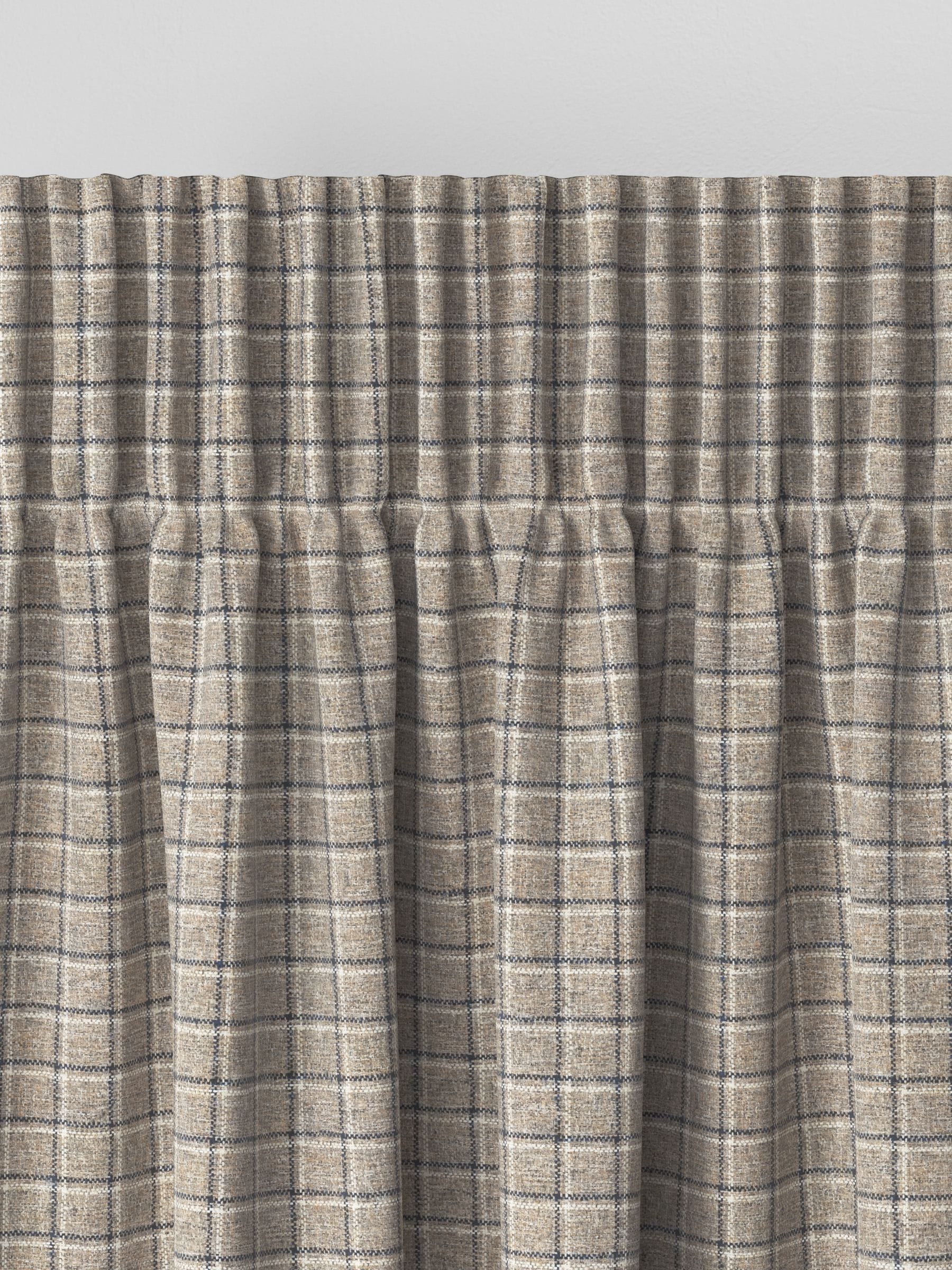 Grey check made to measure curtains (British brand)